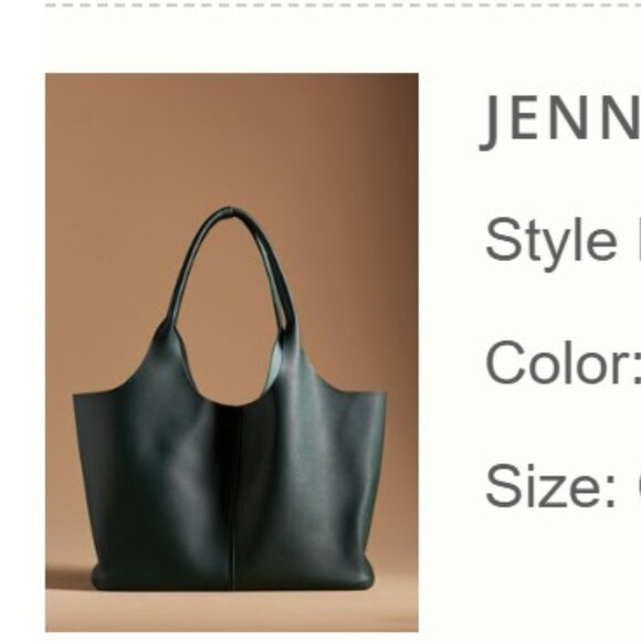 Anthropologie Jennings Tote - Emerald Green - Picture 5 of 5